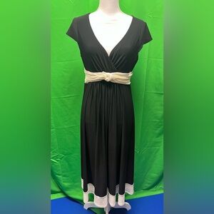 90s/Y2K black and cream dress